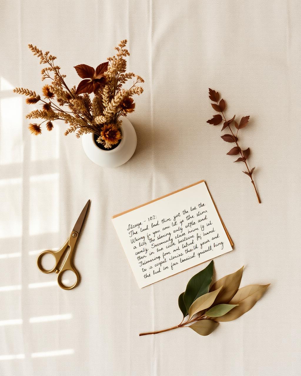 Editorial flatlay from a brand shoot
